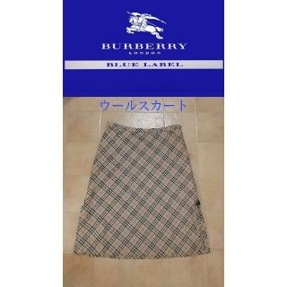 バーバリーブルーレーベル(BURBERRY BLUE LABEL)のBURBERRY BLUE LABEL 膝丈 ウールスカート ノバチェック 38(ひざ丈スカート)