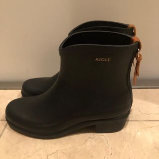 AIGLE - エーグル レインショートブーツ ミスジュリエット サイズ38 黒