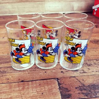 ディズニー(Disney)のレトロ　ディズニー　ななめグラス　まとめ売り　ヴィンテージ(グラス/カップ)