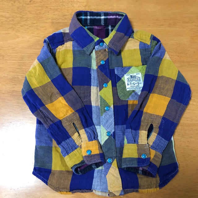 F.O.KIDS(エフオーキッズ)のリバーシブルシャツ男の子（100） キッズ/ベビー/マタニティのキッズ服男の子用(90cm~)(ブラウス)の商品写真