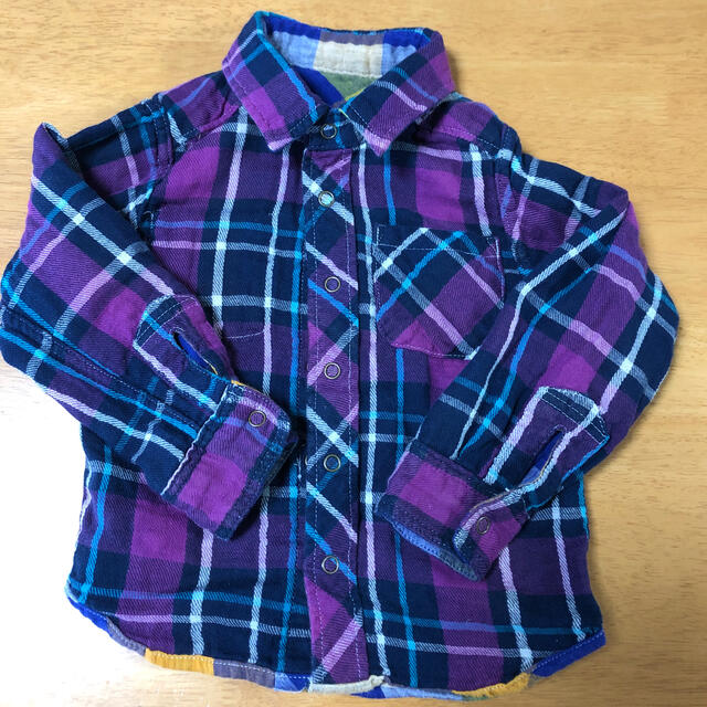 F.O.KIDS(エフオーキッズ)のリバーシブルシャツ男の子（100） キッズ/ベビー/マタニティのキッズ服男の子用(90cm~)(ブラウス)の商品写真