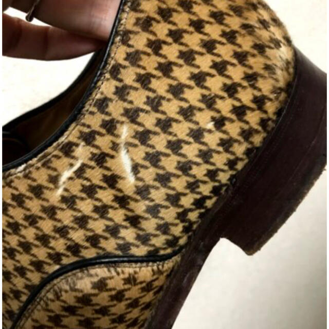 JIMMY CHOO(ジミーチュウ)のジミーチュウ  千鳥柄　ドレスシューズ　ハラコ メンズの靴/シューズ(ドレス/ビジネス)の商品写真