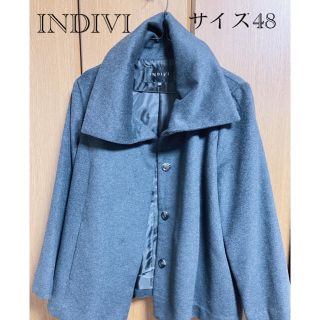 インディヴィ(INDIVI)の【めいにゃん様専用】INDIVI コート　グレー　サイズ48(ピーコート)