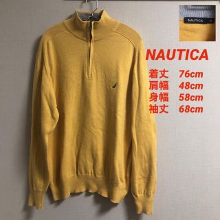 ノーティカ(NAUTICA)の【即日発送】NAUTICA ハーフジップセーター　サイズXL イエロー(スウェット)