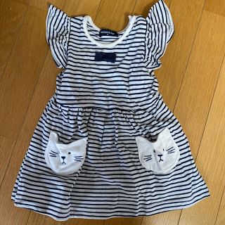 クレードスコープ(kladskap)の🐱猫ストライプワンピース👗(ワンピース)