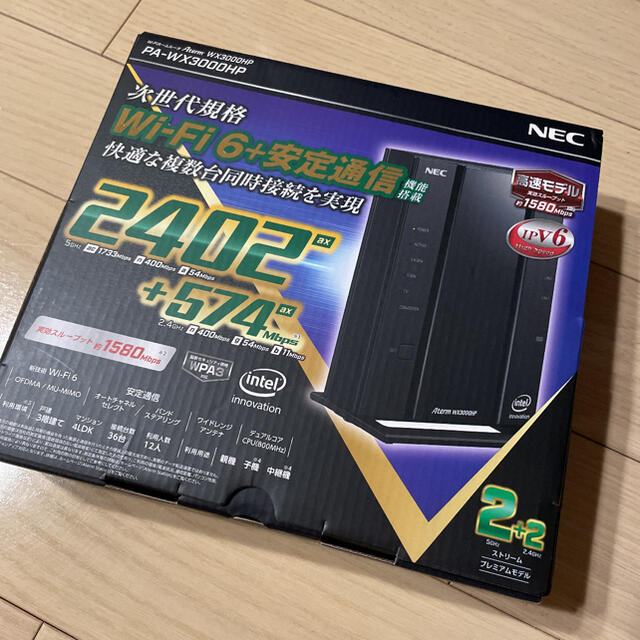 NEC(エヌイーシー)のNEC Wi-Fiホームルーター　Aterm PA-WX3000HP スマホ/家電/カメラのPC/タブレット(PC周辺機器)の商品写真