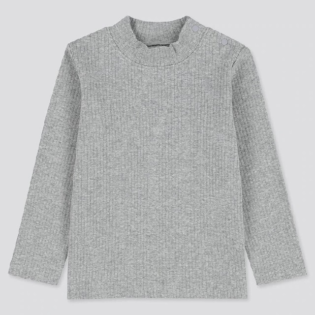 UNIQLO(ユニクロ)の新品 ユニクロ ベビー リブハイネック 80 キッズ/ベビー/マタニティのベビー服(~85cm)(シャツ/カットソー)の商品写真