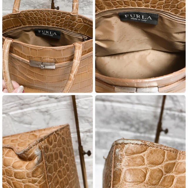 Furla(フルラ)のFURLA フルラ クロコ型押し　トートバッグ　バッグ レディースのバッグ(ハンドバッグ)の商品写真