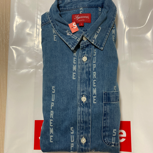 Logo Stripe Jacquard Denim Shirt