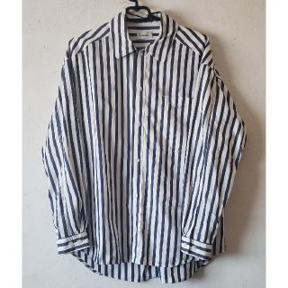 コモリ(COMOLI)のlownnCOTTON POLINE SHIRTストライプオーバーシャツ(シャツ)