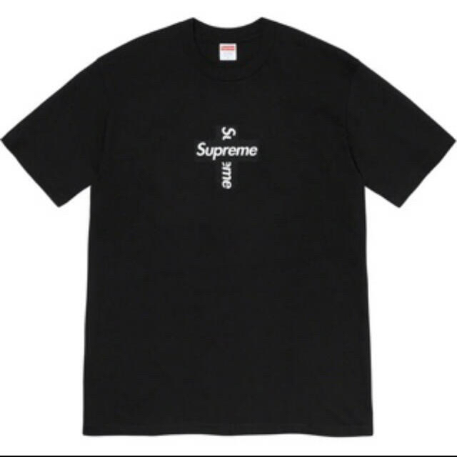 supreme cross box logo tee black 黒　small