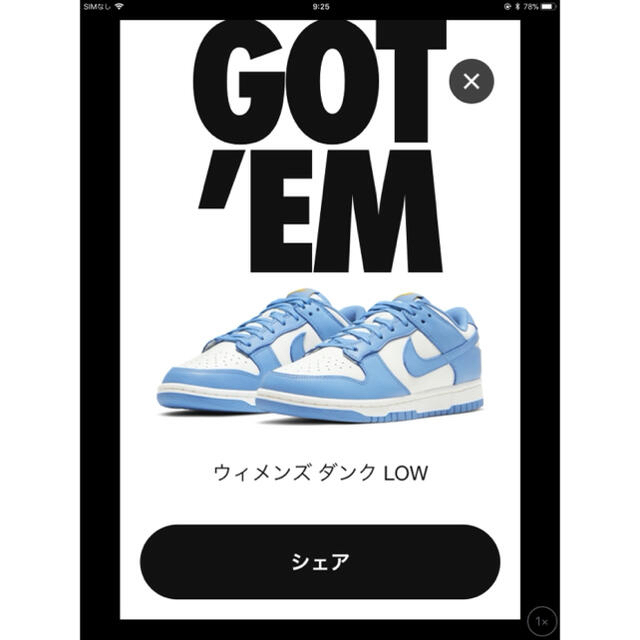 NIKE(ナイキ)のW26.5cm/M26 NIKE WMNS DUNK Low Coast メンズの靴/シューズ(スニーカー)の商品写真