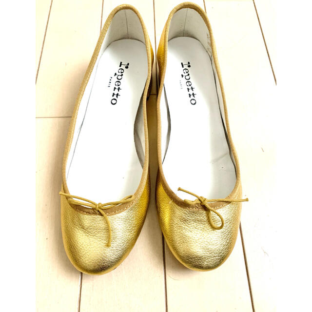 repetto レペット　ゴールド　バレーシューズ　パンプス