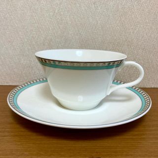 ティファニー(Tiffany & Co.)のティファニー　カップ&ソーサー　1客　プラチナブルーバンド(グラス/カップ)