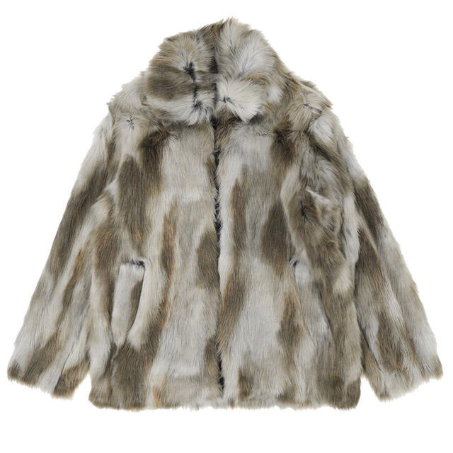 needles  BOMBER JACKET ACRYLIC FUR GRY