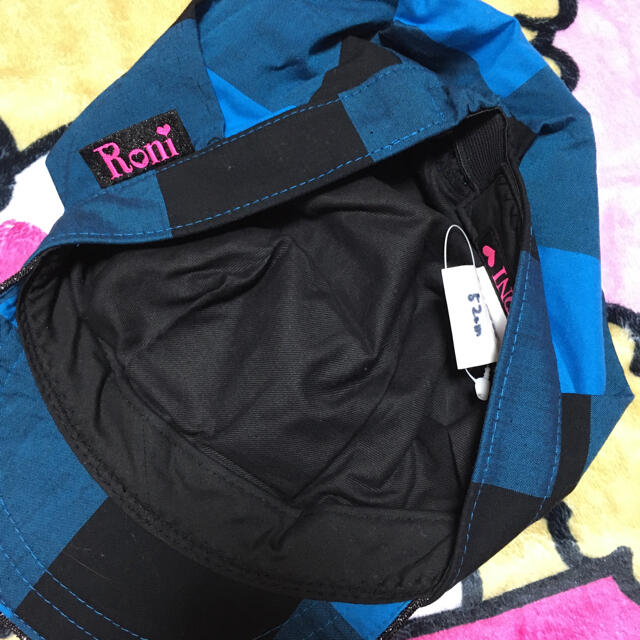 RONI(ロニィ)の新品🌸RONI🌸チェック帽子🌸ブルー キッズ/ベビー/マタニティのこども用ファッション小物(帽子)の商品写真