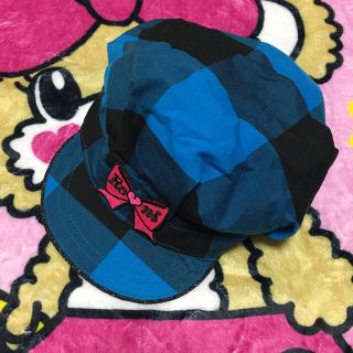 ロニィ(RONI)の新品🌸RONI🌸チェック帽子🌸ブルー(帽子)