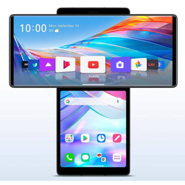 【送料無料/新品】 Electronics LG - 2枚重ね画面端末液晶 SIMフリー 128GB Wing LG (349) スマートフォン本体