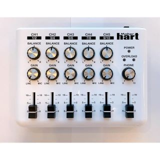 Maker hart Loop Mixer 5チャンネルステレオ音声ミキサー(ミキサー)