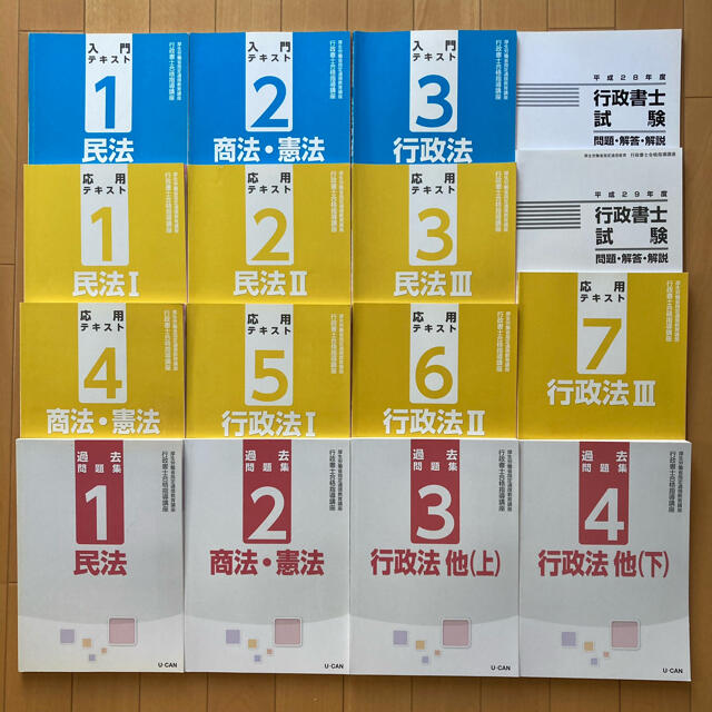 行政書士  テキスト 過去問題集 試験問題・解答・解説 ユーキャン