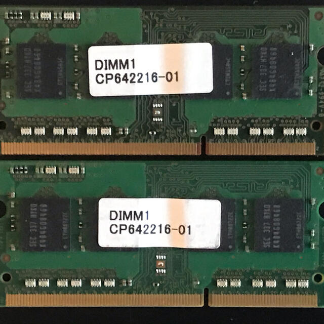  SAMSUNG低電圧対応ノートPC用メモリ  4GB×2枚 スマホ/家電/カメラのPC/タブレット(PCパーツ)の商品写真