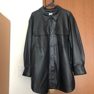 エイチアンドエム(H&M)のH&M  レザージャケット　　オーバー　シャツ　(シャツ/ブラウス(長袖/七分))