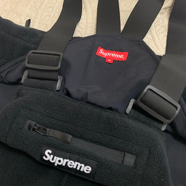 Supreme(シュプリーム)のmサイズ　supreme polartec overalls 黒 メンズのパンツ(サロペット/オーバーオール)の商品写真