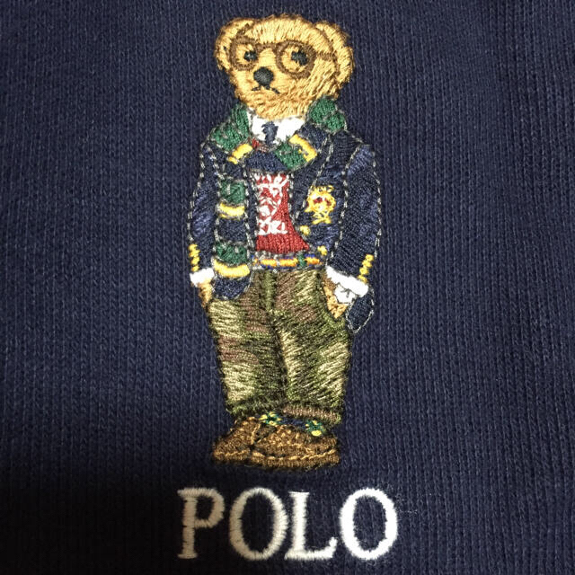 POLO RALPH LAUREN(ポロラルフローレン)の新品 POLO RALPHLAUREN ポロベアー 刺繍 ハーフジップ 紺 M メンズのトップス(ニット/セーター)の商品写真