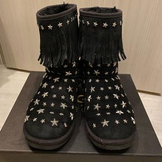 ジミーチュウ(JIMMY CHOO)のジミーチュウ × ugg  シープスキン　ブーツ　スタッズ　7 ブラック(ブーツ)