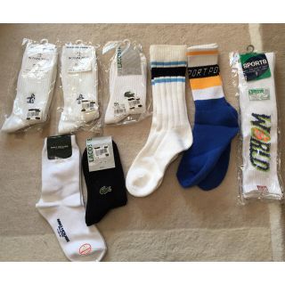 ラコステ(LACOSTE)の男の子　靴下　22-24 新品　8足セット　ラコステ　ミキハウス　スポーツ(靴下/タイツ)