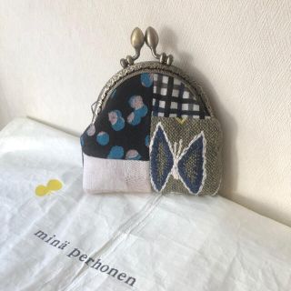 ミナペルホネン(mina perhonen)のさらに値下げ中！　ミナペルホネン　ハンドメイド　がま口(財布)