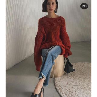 アメリヴィンテージ(Ameri VINTAGE)の【ナォナォ様】TWIN YARN CABLE KNIT(ニット/セーター)