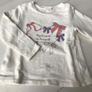 サンカンシオン(3can4on)のサンカンシオン　白トレーナー　100(Tシャツ/カットソー)