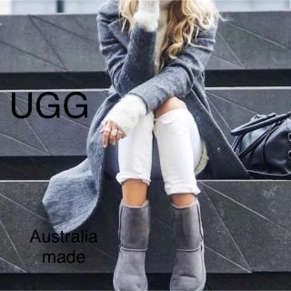 アグ(UGG)のUGG オーストラリア製　クラシックショート　スワロフスキーロゴ　グレー(ブーツ)