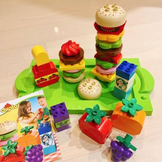 レゴ(Lego)のyuu様専用✨LEGOduplo🍔ハンバーガー&フルーツ🍎セット&ピンク🎂(積み木/ブロック)