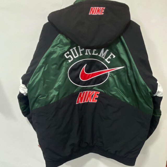 supreme nike hooded sport jacket green