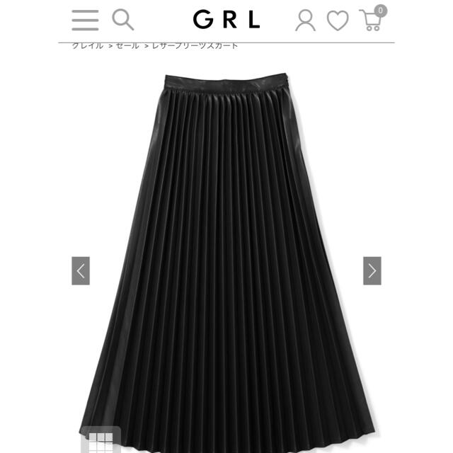 GRL(グレイル)の新品！GRLレザープリーツスカート レディースのスカート(ロングスカート)の商品写真