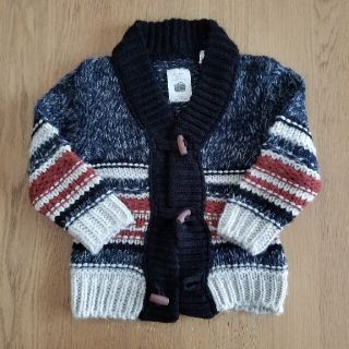 ザラキッズ(ZARA KIDS)の2回着用【ZARA】トグル釦カーディガン 86㎝(カーディガン/ボレロ)