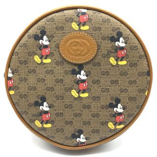 グッチ(Gucci)のグッチ GUCCI GUCCI×DISNEY コラボ ミッキープリント 603730 エボニー ミニGGスプリーム バックパック リュックサック PVC/レザー ライトブラウン ベージュ系 未使用(リュック/バックパック)