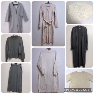 ジーユー(GU)のレディース　まとめ売り　アウター　ニット　ワンピース　カーディガン　コート　服(セット/コーデ)