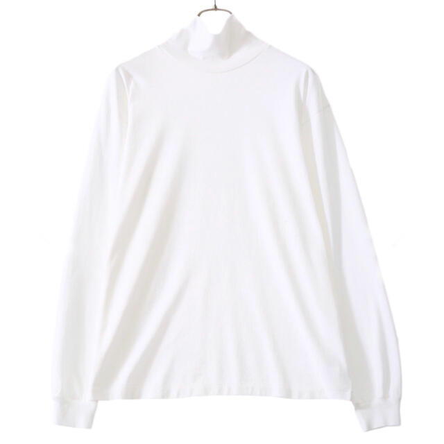 AURALEE LUSTER PLAITING HI NECK L/S TEE