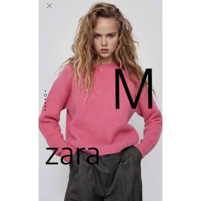 ZARA 裏編みニットウールセーター　M