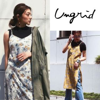 アングリッド(Ungrid)のフラワーキャミワンピ(ひざ丈ワンピース)