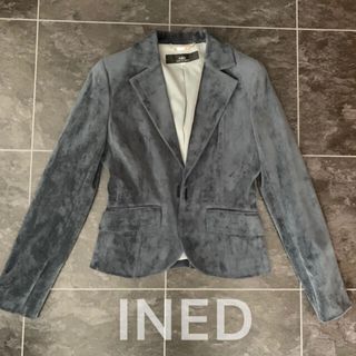 イネド(INED)のINED♡ジャケット♡ブルーグレー(テーラードジャケット)