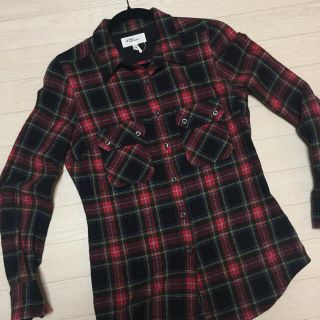 イザベルマラン(Isabel Marant)のイザベルマランエトワールISABEL MARANT 赤チェックネルシャツ 0(シャツ/ブラウス(長袖/七分))