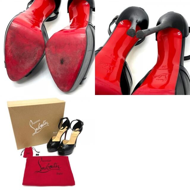 Christian Louboutin(クリスチャンルブタン)のLouboutin ルブタン オープントゥ パンプス ブラック レディースの靴/シューズ(ハイヒール/パンプス)の商品写真