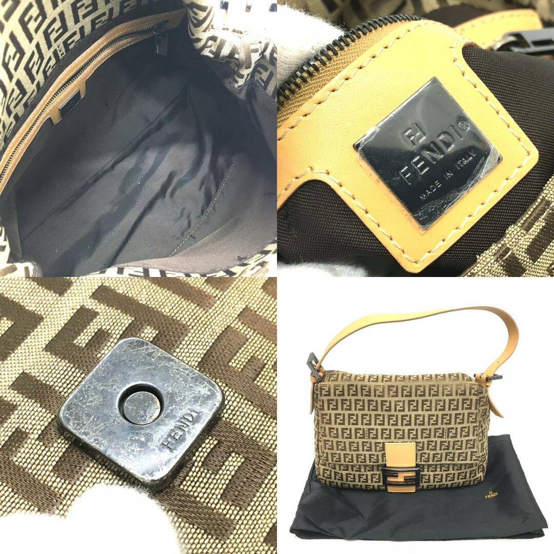 FENDI(フェンディ)のフェンディ FENDI マンマバケット ズッカ ズッキーノ FF柄 カバン セミショルダーバッグ ショルダーバッグ レザー/キャンバス ベージュ×ブラウン レディースのバッグ(ショルダーバッグ)の商品写真