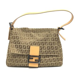 フェンディ(FENDI)のフェンディ FENDI マンマバケット ズッカ ズッキーノ FF柄 カバン セミショルダーバッグ ショルダーバッグ レザー/キャンバス ベージュ×ブラウン(ショルダーバッグ)