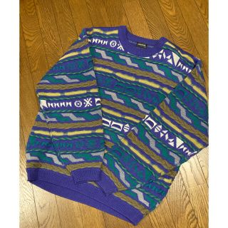 クージー(COOGI)の【美品】90年代　CLOVER PIGEON 3Dニット　幾何学デザイン(ニット/セーター)