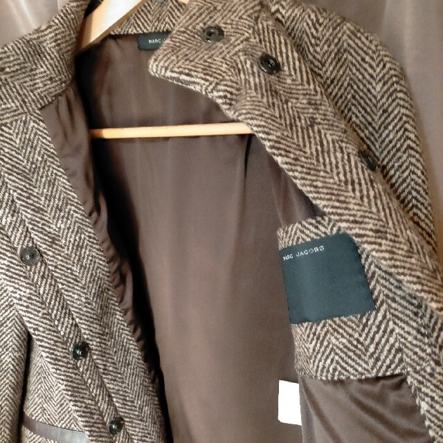 MARC JACOBS(マークジェイコブス)のマークジェイコブス ヴィンテージコート 絹 毛 本革 高級品 アメリカ製 レディースのジャケット/アウター(ニットコート)の商品写真